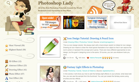 Websites with Photoshop Tutorials 07