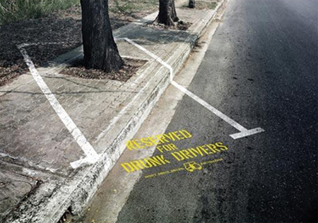 “Reserved for Drunk Drivers” Advertisement