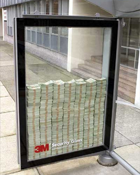 3M Security Glass Bus Stop Advertisement