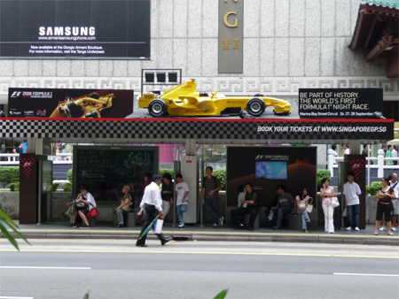 F1 Bus Stop Advertisement