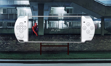 Transparent Billboards Promoting Sony PSP
