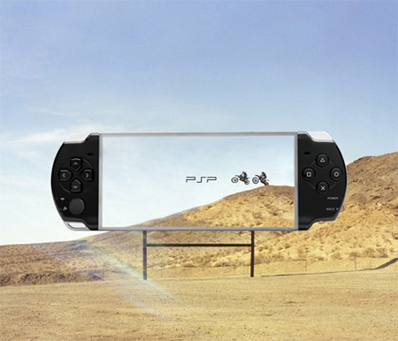 Transparent Billboards Promoting Sony PSP 2