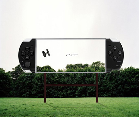 Transparent Billboards Promoting Sony PSP 3