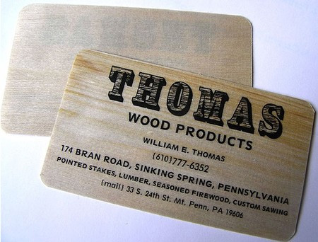 Thomas Wood Products Business Card