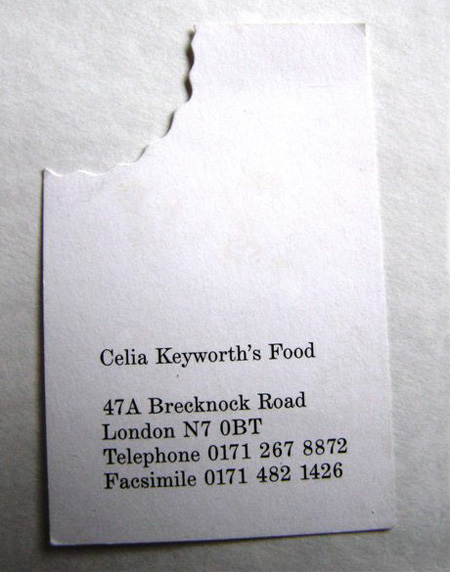 Celia Keyworths Food Business Card