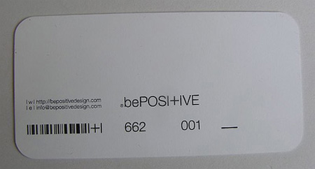 Be Positive Design Business Card