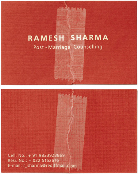 Ramesh Sharma Post Marriage Counseling Business Card
