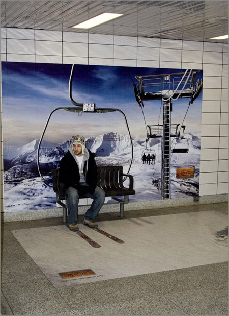 Travel Alberta Bench Advertisement