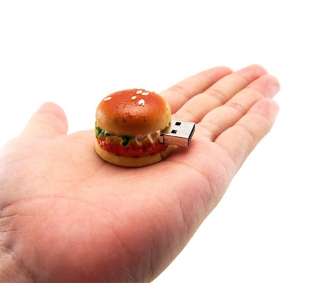 Realistic Hamburger 8GB USB Flash Drive