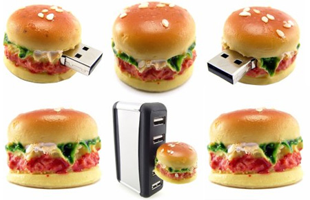 Realistic Hamburger 8GB USB Flash Drive 2