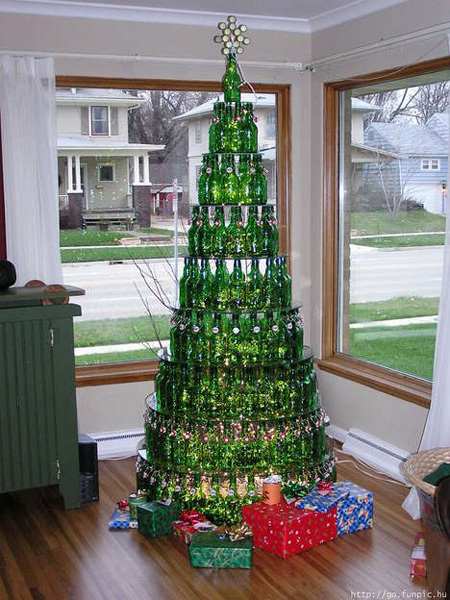 Empty Bottles Christmas Trees