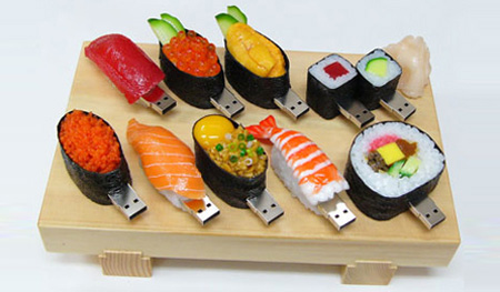 Realistic Sushi Flash Drives