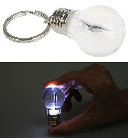 Light Bulb Flashlight Keychain