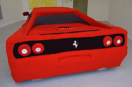 Seen On coolpicturesgallery.blogspot.com Knitted Ferrari