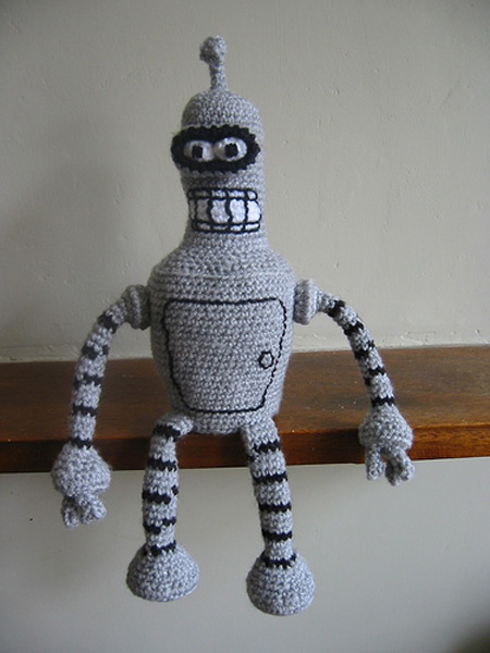 Seen On coolpicturesgallery.blogspot.com Knitted Bender from Futurama