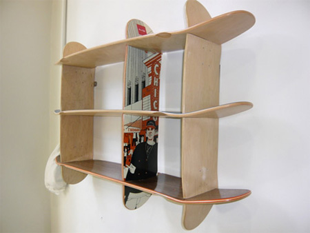 Skateboard Bookshelves