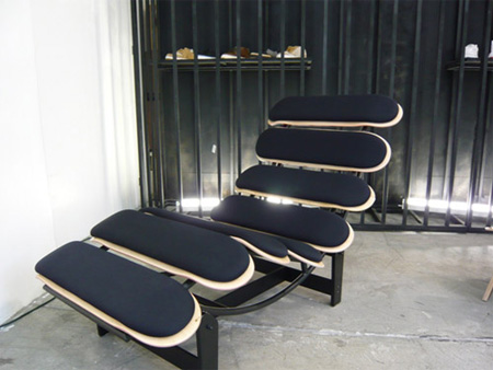 Skateboard Inspired Furniture Designs Seen On coolpicturesgallery.blogspot.com Or www.CoolPictureGallery.com Skateboard Jet Set Lounge Chair