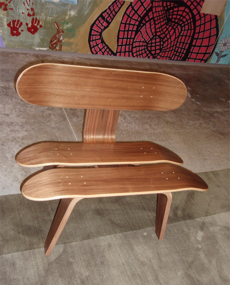 Skateboard Inspired Furniture Designs Seen On coolpicturesgallery.blogspot.com Or www.CoolPictureGallery.com Skateboard Stax Chair