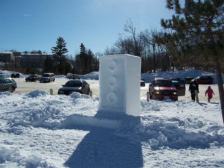 Giant Lego Snow Sculpture 2