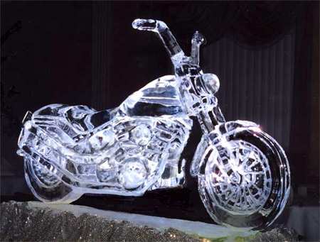 Motorcycle Ice Sculpture