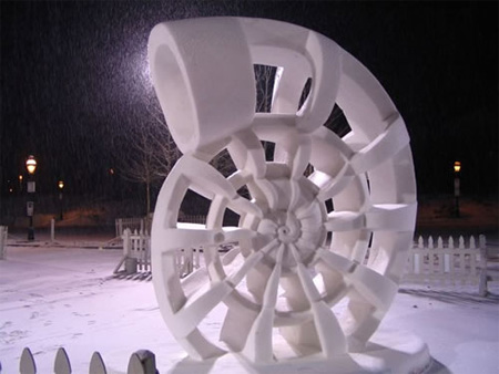 Nautilus Snow Sculpture