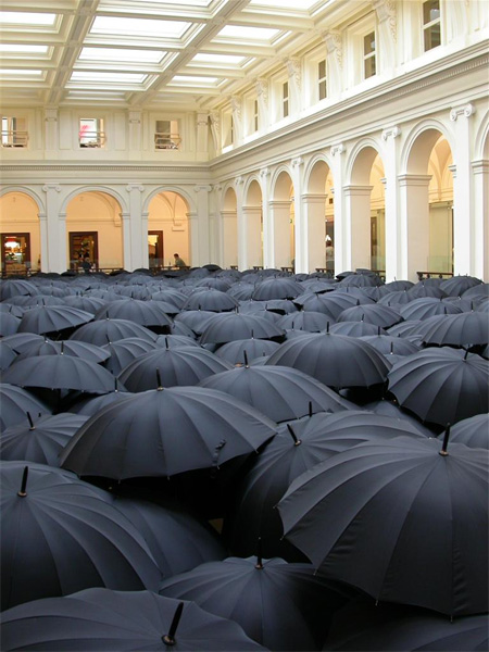 Umbrella Art Installation in Melbourne