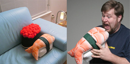 Unique Pillows and Creative Pillow Designs Seen On www.coolpicturegallery.net Sushi Pillows