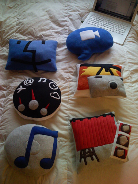 Unique Pillows and Creative Pillow Designs Seen On www.coolpicturegallery.net Mac OS X Icons Pillows