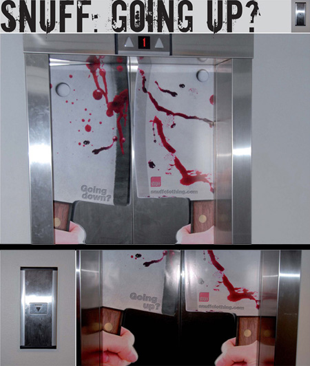 Snuff Clothing Elevator Advertisement