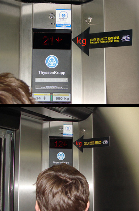 Sport Batel Gym Elevator Advertisement