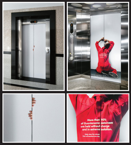 Witness Against Torture Elevator Advertisement