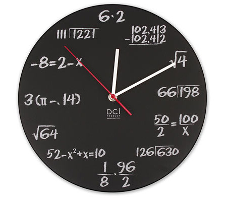 Pop Quiz Math Clock