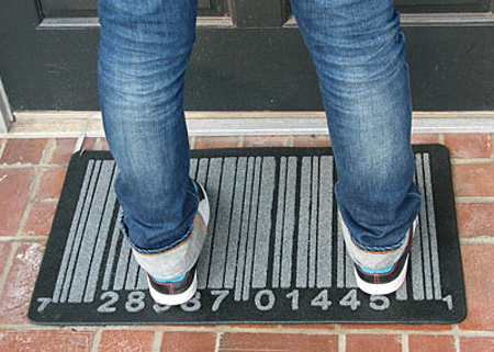 24 Modern Rugs, Carpets, and Doormats Seen On www.coolpicturegallery.net Barcode Doormat