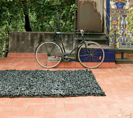 24 Modern Rugs, Carpets, and Doormats Seen On www.coolpicturegallery.net Bicycle Tires Rug