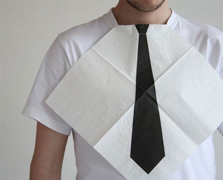 Unusual and Creative Paper Napkins Seen On www.coolpicturegallery.net Dress For Dinner Napkin