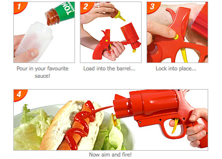 Gadgets and Designs Inspired by Guns Seen On www.coolpicturegallery.net Condiment Gun