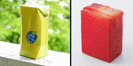 Fruit Juice Packaging by Naoto Fukasawa