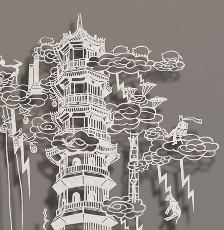 Paper Cutout Drawings by Bovey Lee 4