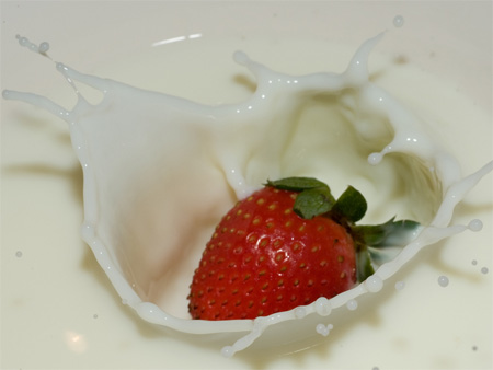 Strawberries and Milk by Leo