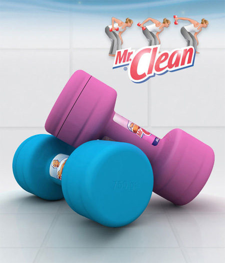 Mr. Clean Dumbbell Packaging