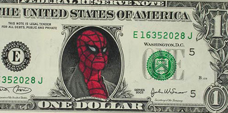 One Dollar Bill Art by Atypyk