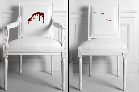 عکس: طراحی عجیب وسایل یک خانه با خون