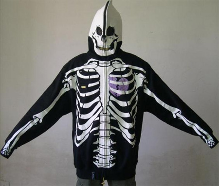 hoodie skeleton hoodies creative zip unusual awesome beautiful ipod skull toxel