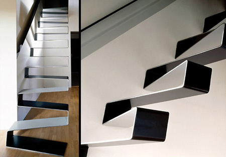Ribbon Staircase Design عکس: پله های عجیب غریب