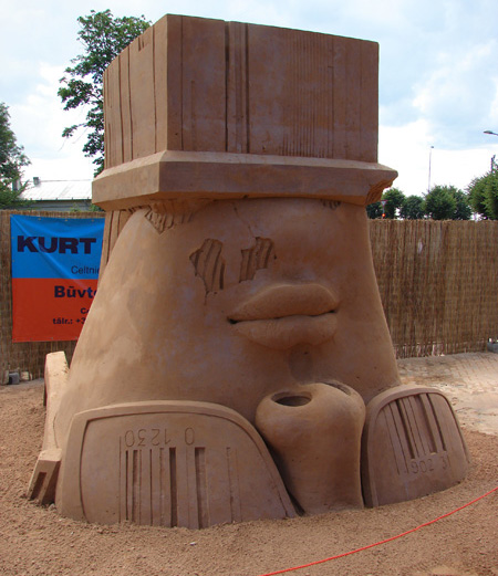 Upside Down Sand Sculpture