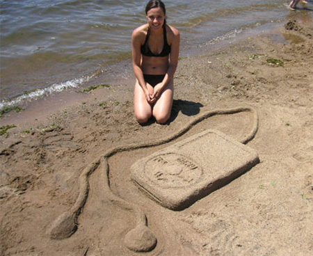 iPod Sand Sculpture