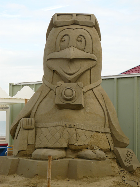 Penguin Sand Sculpture