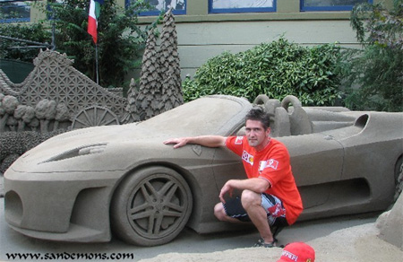 Ferrari Sand Sculpture