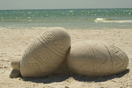 Easter Sunday Sand Sculpture