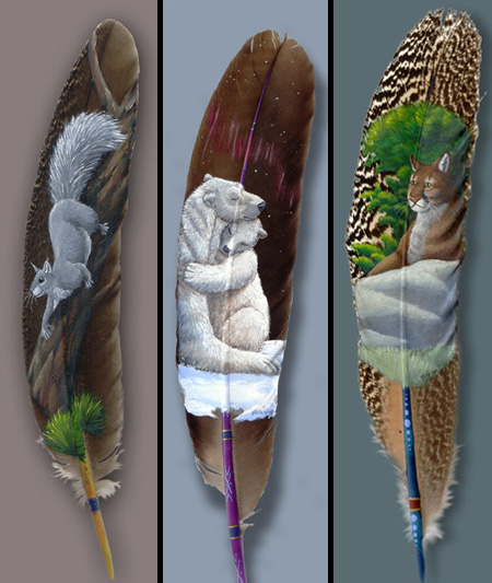 Cool Feather Paintings